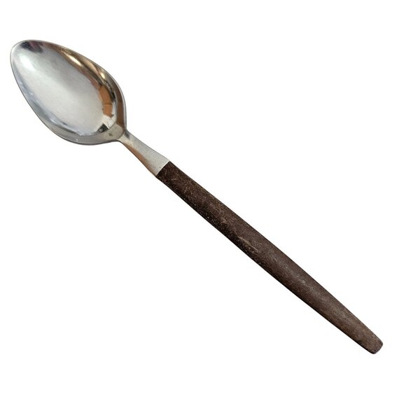 Ecko Canoe Muffin Teaspoon Spoon 6.75" stainless Rosewood handle midcentury boho - Picture 1 of 8